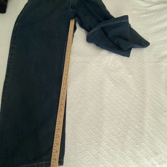 Red Ape Authentic Jeans Dark Wash Denim Embroidered Streetwear - Picture 10 of 16